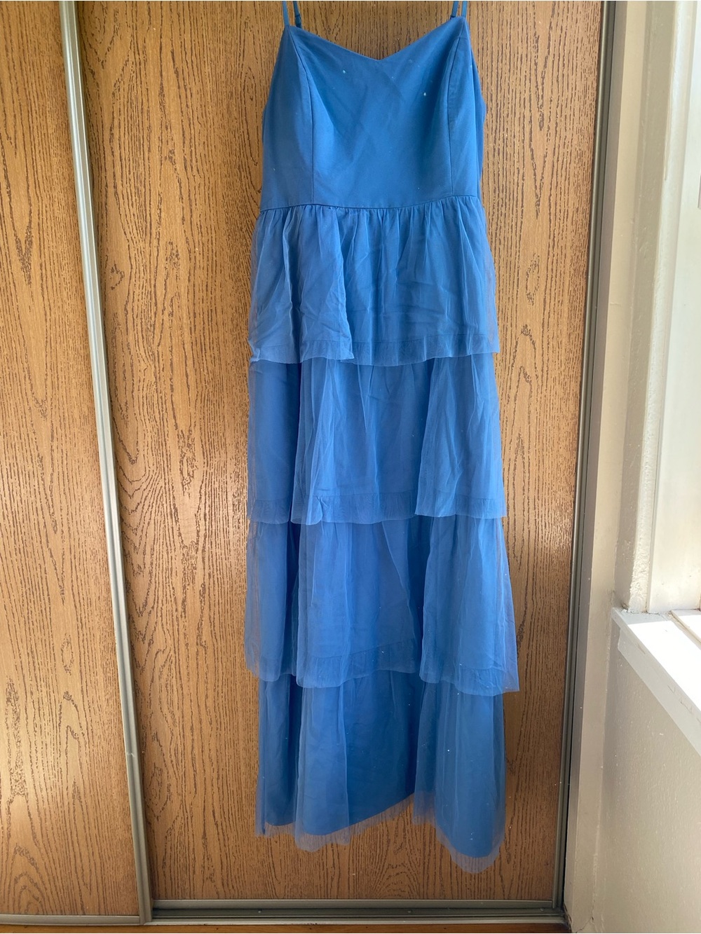 ModCloth Royal Blue Tiered Tulle Gown